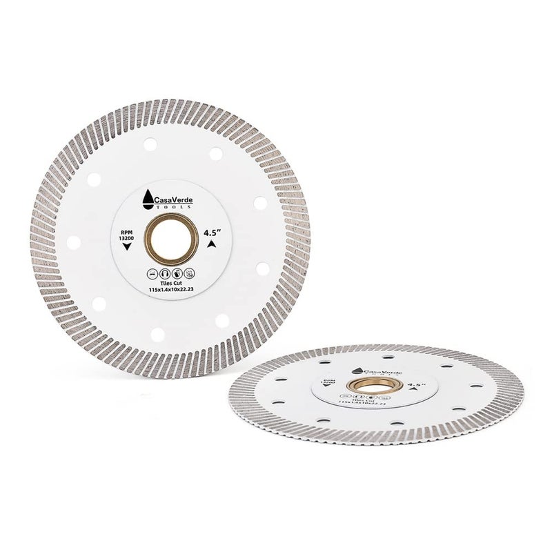 Casaverde 2pc/Lot 4.5" Super Thin Porcelain Tile Blade Diamond Saw Blades for Marble and Tiles - Image 2